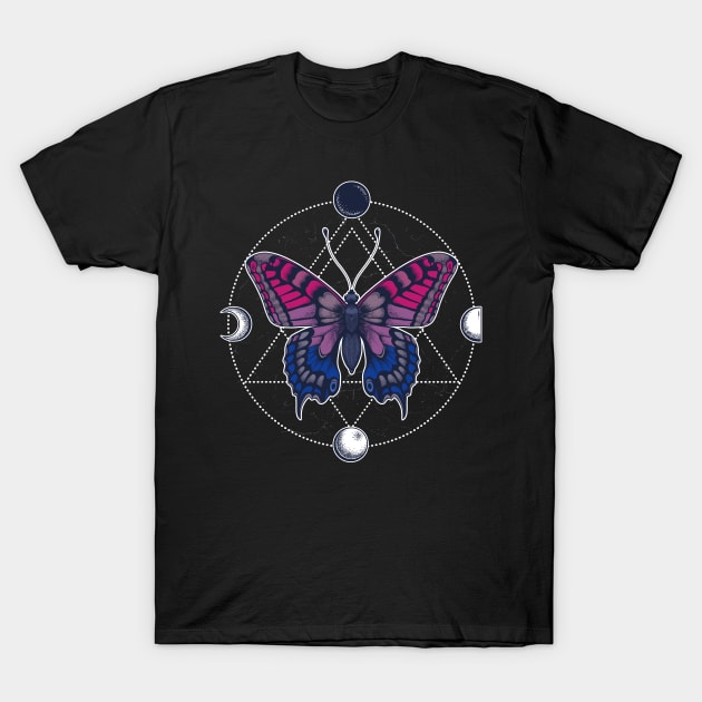 Bisexual Butterfly T-Shirt by Psitta